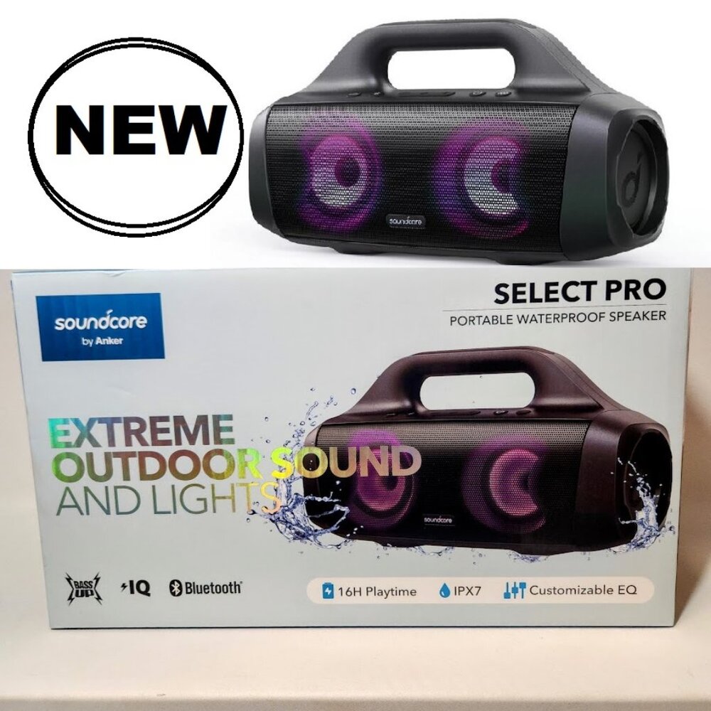 NEW Anker Soundcore Select Pro Bluetooth Portable Speaker IPX7 Waterproof